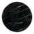 20" Black And Brown Marble And Wood Round Pedestal End Table