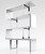 67" White And Silver Metal and Wood Three Tier Etagere Bookcase
