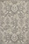 5' X 8' Gray And Ivory Floral Medallion Area Rug Polypropylene
