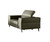41" Dark Grey Genuine Leather Power Recliner