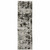 2' X 8' Grey Charcoal Black And Ivory Abstract Power Loom Stain Resistant Runner Rug