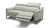 60" Grey Genuine Leather And Black Power Reclining Love Seat with USB