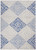 6' X 9' Blue And Gray Geometric Area Rug Polypropylene