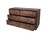 57" Brown Carved Abstract Solid Wood Six Drawer Dresser