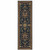 2' X 8' Blue And Red Oriental Power Loom Stain Resistant Runner Rug