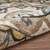 4' Round Gray And Ivory Floral Bloom Area Rug