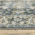 2' X 3' Blue And Gold Oriental Distressed Area Rug Polyester