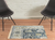 2' X 3' Blue And Gold Oriental Distressed Area Rug