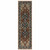 2' X 8' Blue Beige Tan Brown Gold And Rust Red Oriental Power Loom Stain Resistant Runner Rug With Fringe