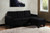 81" Black Linen Sofa