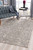 8' Ivory Abstract Power Loom Runner Rug