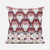 16x16 Red White Blown Seam Broadcloth Floral Throw Pillow