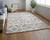 4' X 6' Tan Taupe And Ivory Geometric Power Loom Stain Resistant Area Rug