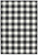 2' X 4' Black and Ivory Indoor Outdoor Area Rug