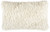 Long Ivory Shag Throw Pillow