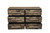57" Brown Solid Wood Six Drawer Dresser