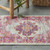 2' X 3' Ivory And Fuchsia Oriental Distressed Area Rug