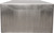 54" Silver Aluminum and Solid Wood Sled Coffee Table