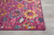 8' Fuchsia And Orange Floral Distressed Runner Rug