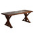 71" Walnut Solid Wood Trestle Base Dining Table