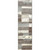 8' Blue And Ivory Patchwork Runner Rug