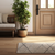 8' Gray And Ivory Geometric Runner Rug