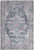 5' X 7' Light Blue Oriental Power Loom Distressed Washable Area Rug