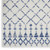 5' X 7' Ivory And Blue Geometric Area Rug Polypropylene Premium Quality
