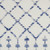 5' X 7' Ivory And Blue Geometric Area Rug Polypropylene Premium Quality