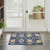 2' X 3' Navy Blue Yellow And Pink Floral Area Rug