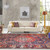 6' X 9' Brown Black And Brick Red Medallion Area Rug