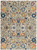 5' X 7' Ivory And Blue Floral Area Rug