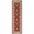 8' Red And Ivory Runner Rug Polypropylene