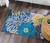 2' X 3' Blue And Gold Floral Area Rug