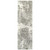 Homeroots Home Decor Gray and Ivory Distressed Abstract Runner Rug, Gray and Ivory, 2 x 8 Inch