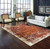 3' X 5' Rust And Ivory Oriental Area Rug