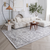 5' X 8' Beige and Gray Floral Distressed Area Rug
