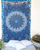 80" X 56" Royal Blue Mandala Cotton Hanging Tapestry