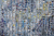 8' X 10' Blue and Ivory Abstract Hand Woven Distressed Area Rug With Fringe