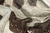 5' X 7' Ivory Brown and Gold Cowhide Hand Knotted Area Rug