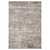 4' X 6' Gray Ivory And Brick Red Abstract Area Rug With Fringe