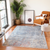 4' X 6' Gray Ivory And Brick Red Abstract Area Rug With Fringe