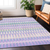 3' X 5' Lavender Pink And Lime Green Southwestern Washable Indoor Outdoor Area Rug
