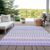 3' X 5' Lavender Pink And Lime Green Southwestern Washable Indoor Outdoor Area Rug