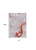 7' X 9' Red and White Abstract Non Skid Area Rug