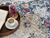 8' Runner Blue and Ivory Medallion Runner Rug