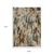5' X 8' Beige Rust And Light Blue Abstract Distressed Area Rug With Fringe