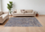 8' X 10' Blue Brown and Tan Abstract Power Loom Area Rug