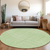 8' Mint Green And Ivory Round Geometric Washable Indoor Outdoor Area Rug