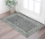 2' X 3' Gray And Ivory Wool Geometric Hand Hooked Area Rug